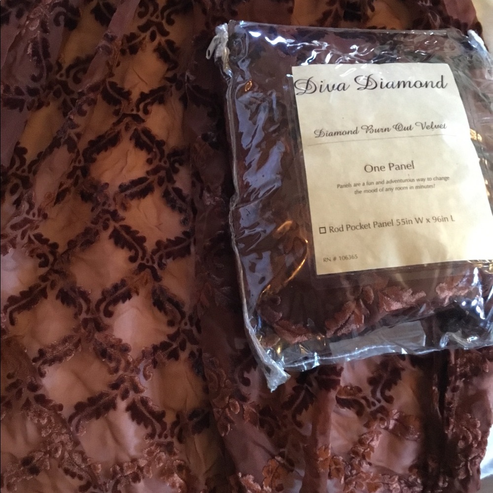 Diva Diamond Burn out sheer panels x 6